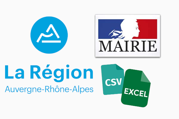 Fichier des Mairies de la région Auvergne-Rhône-Alpes