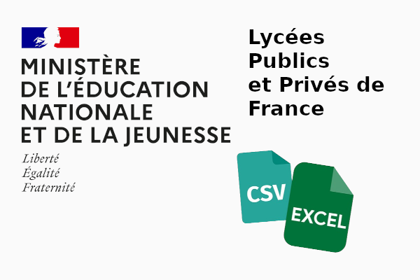 Base de données des lycées privés et publics en France